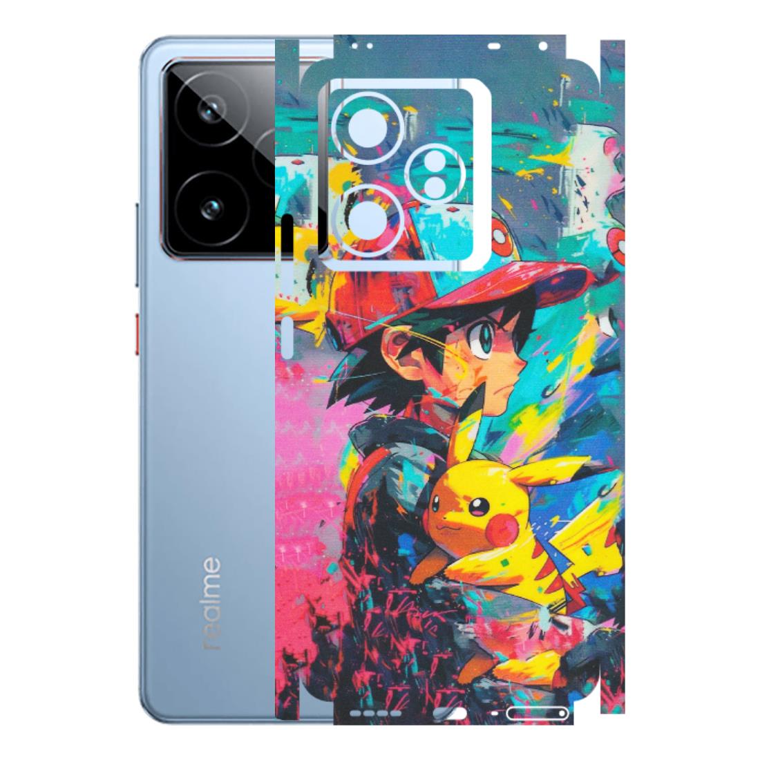 Realme Phone Skins (All Models) - Ash & Pikachu - Matte Finish (M-26) Realme GT7 5G