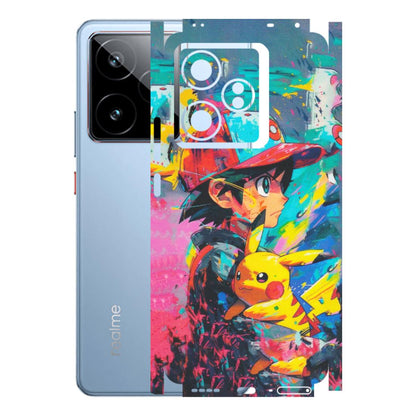Realme Phone Skins (All Models) - Ash & Pikachu - Matte Finish (M-26) Realme GT7 5G