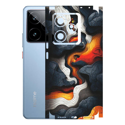 Realme Phone Skins (All Models) - Abstract Volcanic Layers - Matte Finish (M-52) Realme GT7 5G