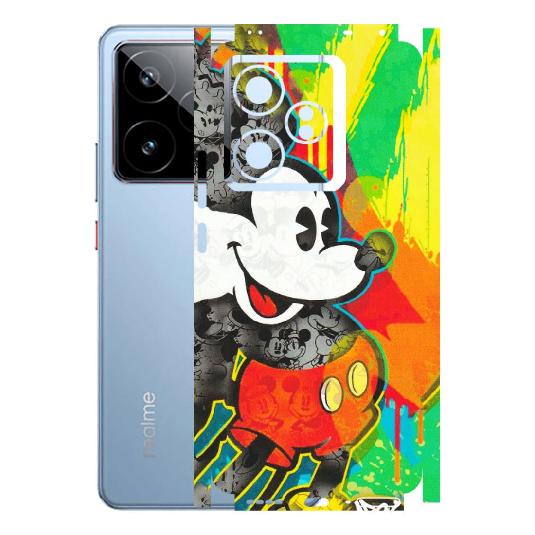 Realme Phone Skins (All Models) - Multiple Mickey With Colourful Texture - Matte Finish (M-84) Realme GT7 5G