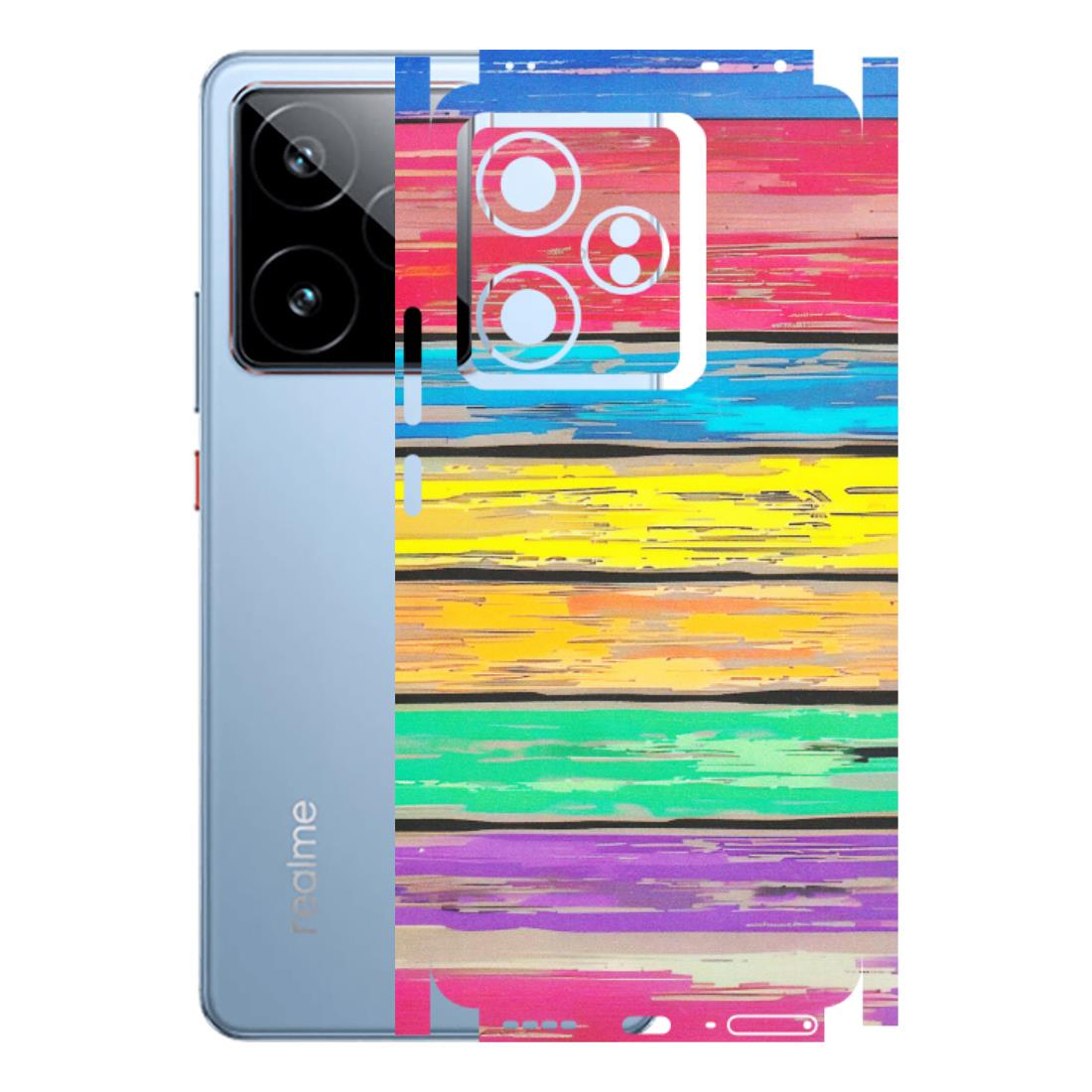 Realme Phone Skins (All Models) - Multi Colour Wooden Wall - Matte Finish (M-96) Realme GT7 5G