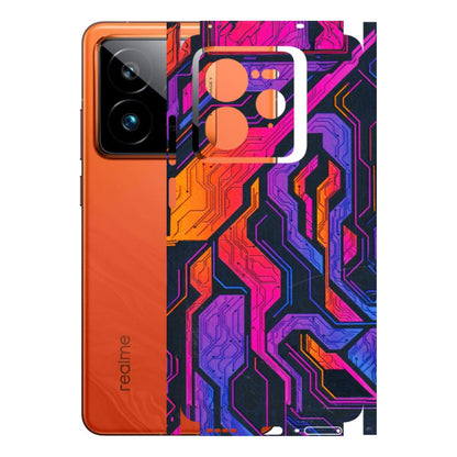 Realme Phone Skins (All Models) - Tech Circuits Futuristic - 3D Embossed Finish (L-07) Realme GT7 Pro 5G
