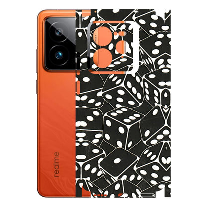 Realme Phone Skins (All Models) - Big Black Dices - 3D Embossed Finish (L-106) Realme GT7 Pro 5G