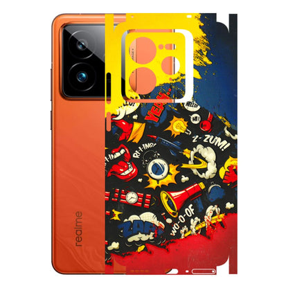 Realme Phone Skins (All Models) - Pacific Doodle Art - 3D Embossed Finish (L-120) Realme GT7 Pro 5G