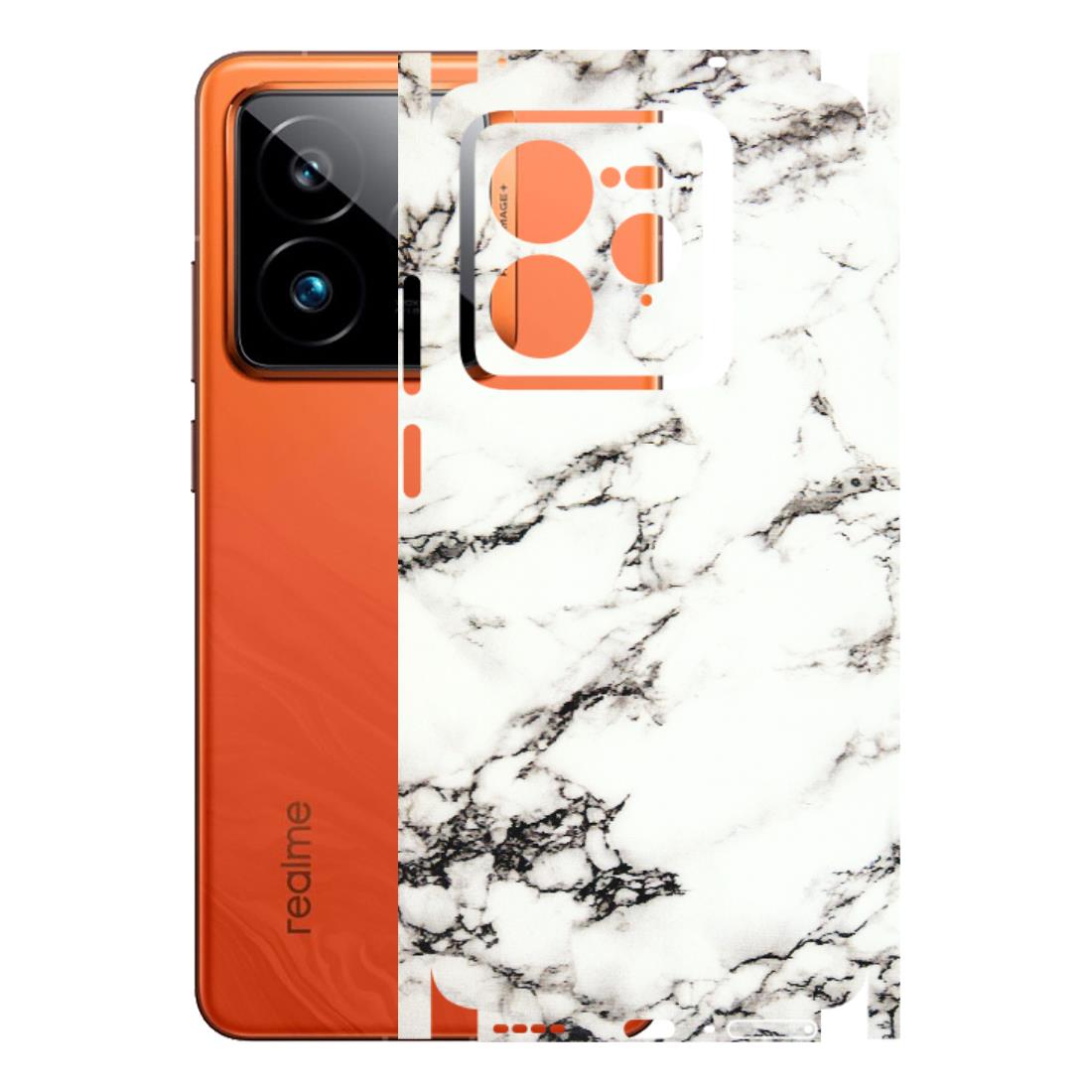 Realme Phone Skins (All Models) - Black and White Marble Texture - 3D Embossed Finish (L-124) Realme GT7 Pro 5G