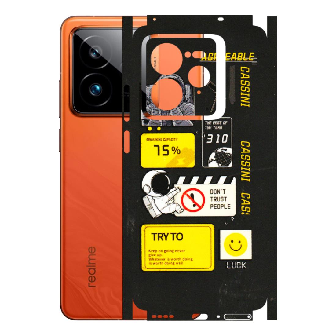 Realme Phone Skins (All Models) - Black Cassini - 3D Embossed Finish (L-161) Realme GT7 Pro 5G
