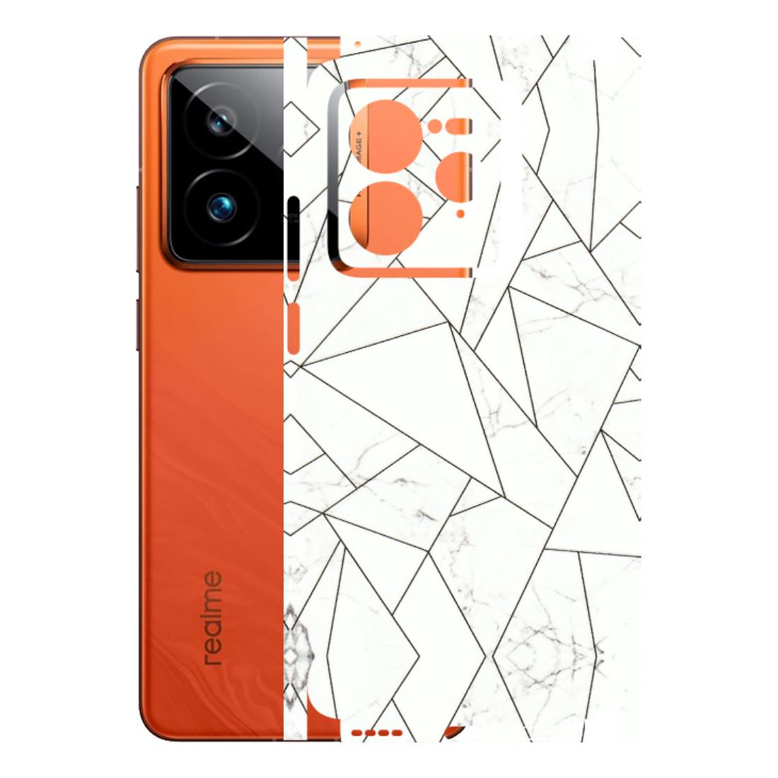 Realme Phone Skins (All Models) - Luxury White Marble Effect - 3D Embossed Finish (L-168) Realme GT7 Pro 5G