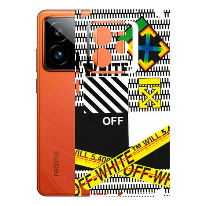 Realme Phone Skins (All Models) - White Off Abstract - 3D Embossed Finish (L-172) Realme GT7 Pro 5G