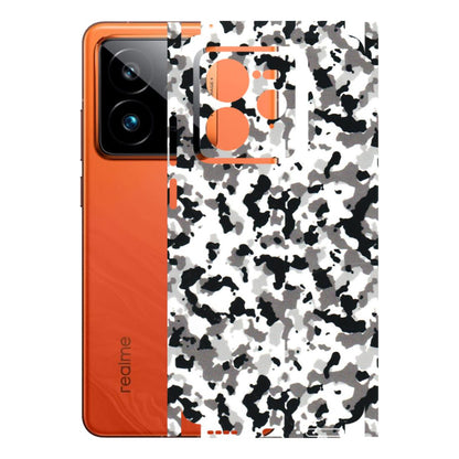 Realme Phone Skins (All Models) - White Black Camouflage - 3D Embossed Finish (L-18) Realme GT7 Pro 5G