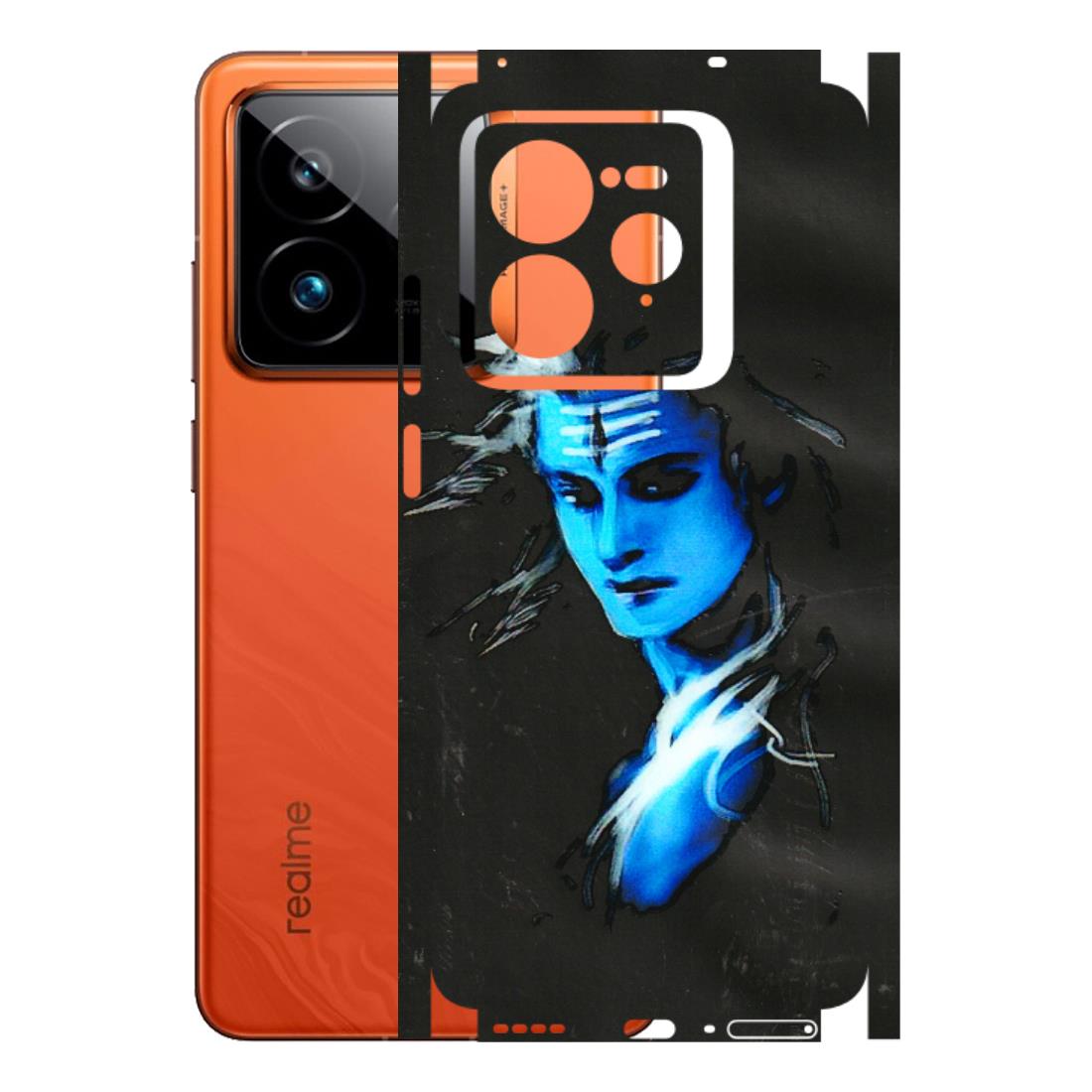 Realme Phone Skins (All Models) - Har Har Mahadev Blue/Black - 3D Embossed Finish (L-185) Realme GT7 Pro 5G