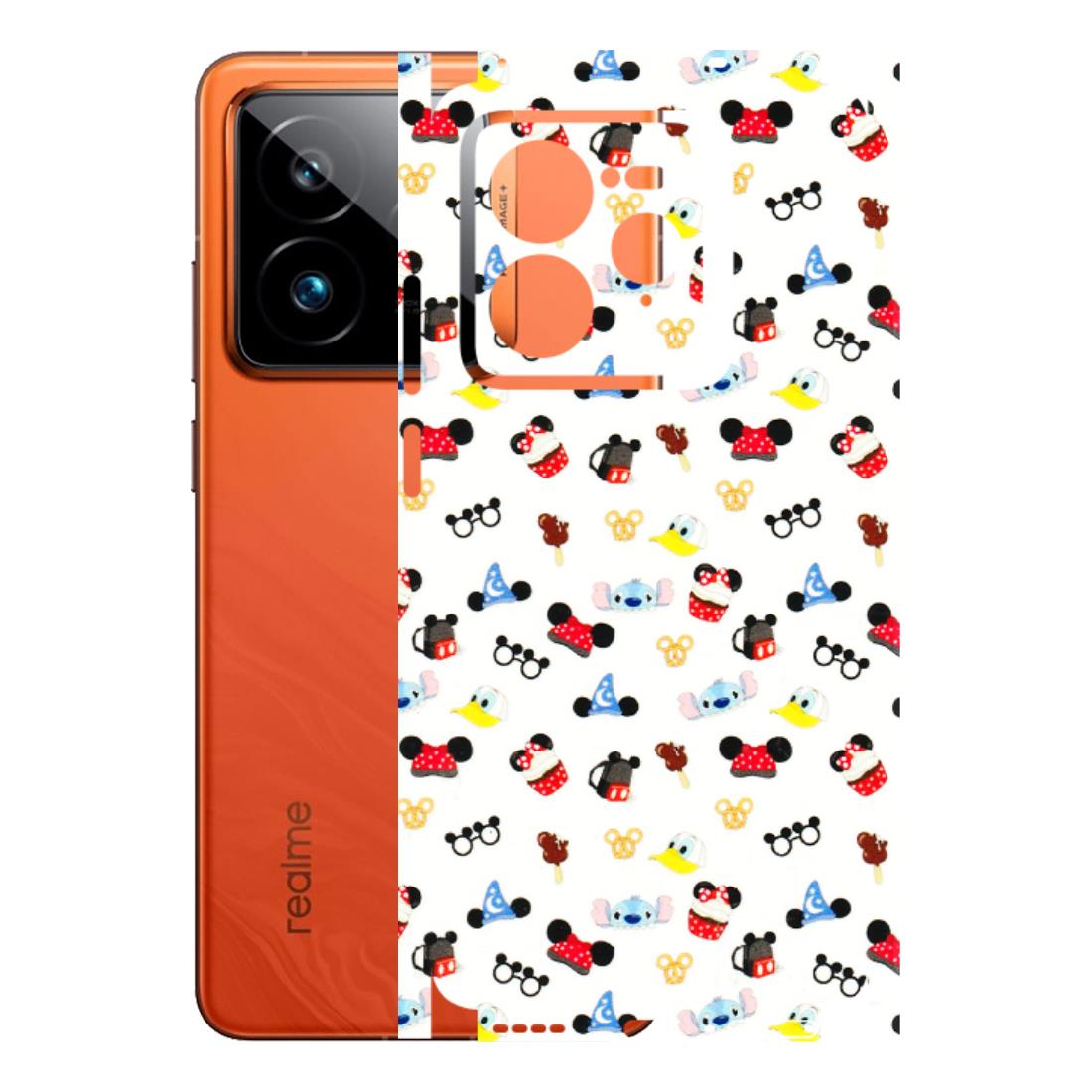 Realme Phone Skins (All Models) - Minnie Mouse & Donald Doodles s - 3D Embossed Finish (L-194) Realme GT7 Pro 5G