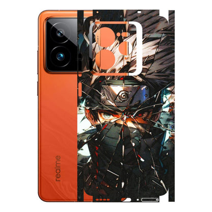 Realme Phone Skins (All Models) - Kakashi Shattered Glass Effect - 3D Embossed Finish (L-237) Realme GT7 Pro 5G