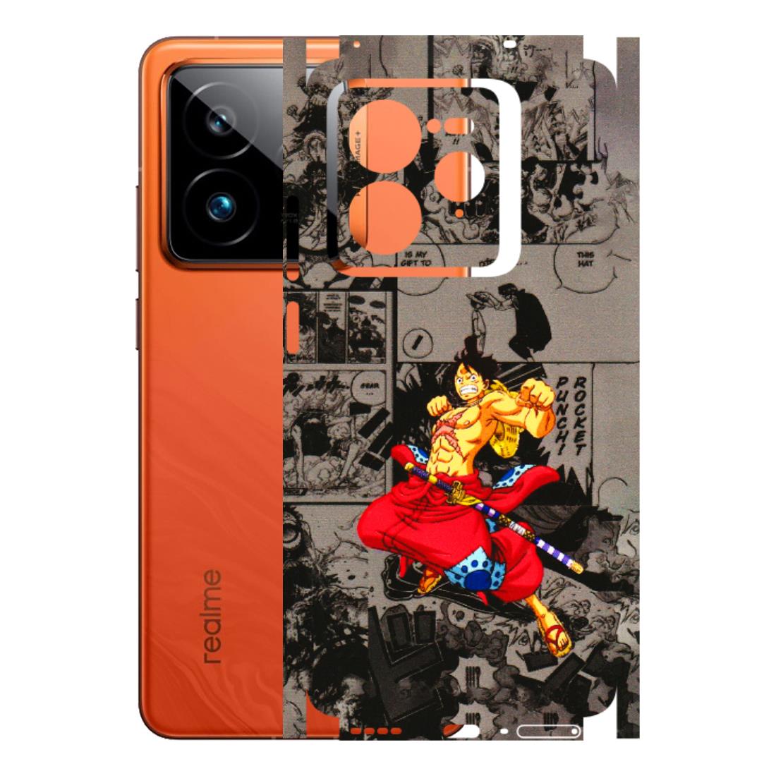 Realme Phone Skins (All Models) - One Piece Rocket Punch Manga - 3D Embossed Finish (L-25) Realme GT7 Pro 5G