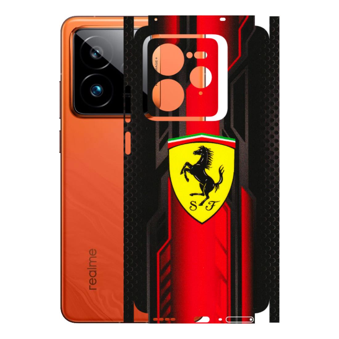 Realme Phone Skins (All Models) - Black Ferrari Logo - 3D Embossed Finish (L-253) Realme GT7 Pro 5G