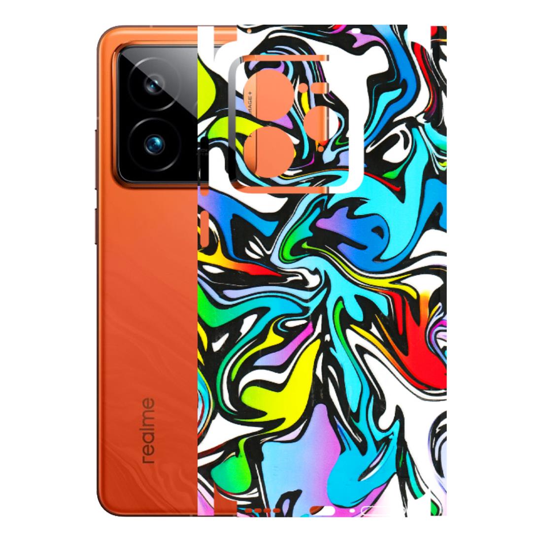 Realme Phone Skins (All Models) - Abstract Colour Paints - 3D Embossed Finish (L-271) Realme GT7 Pro 5G