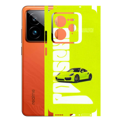 Realme Phone Skins (All Models) - Lime Green Porche - 3D Embossed Finish (L-30) Realme GT7 Pro 5G