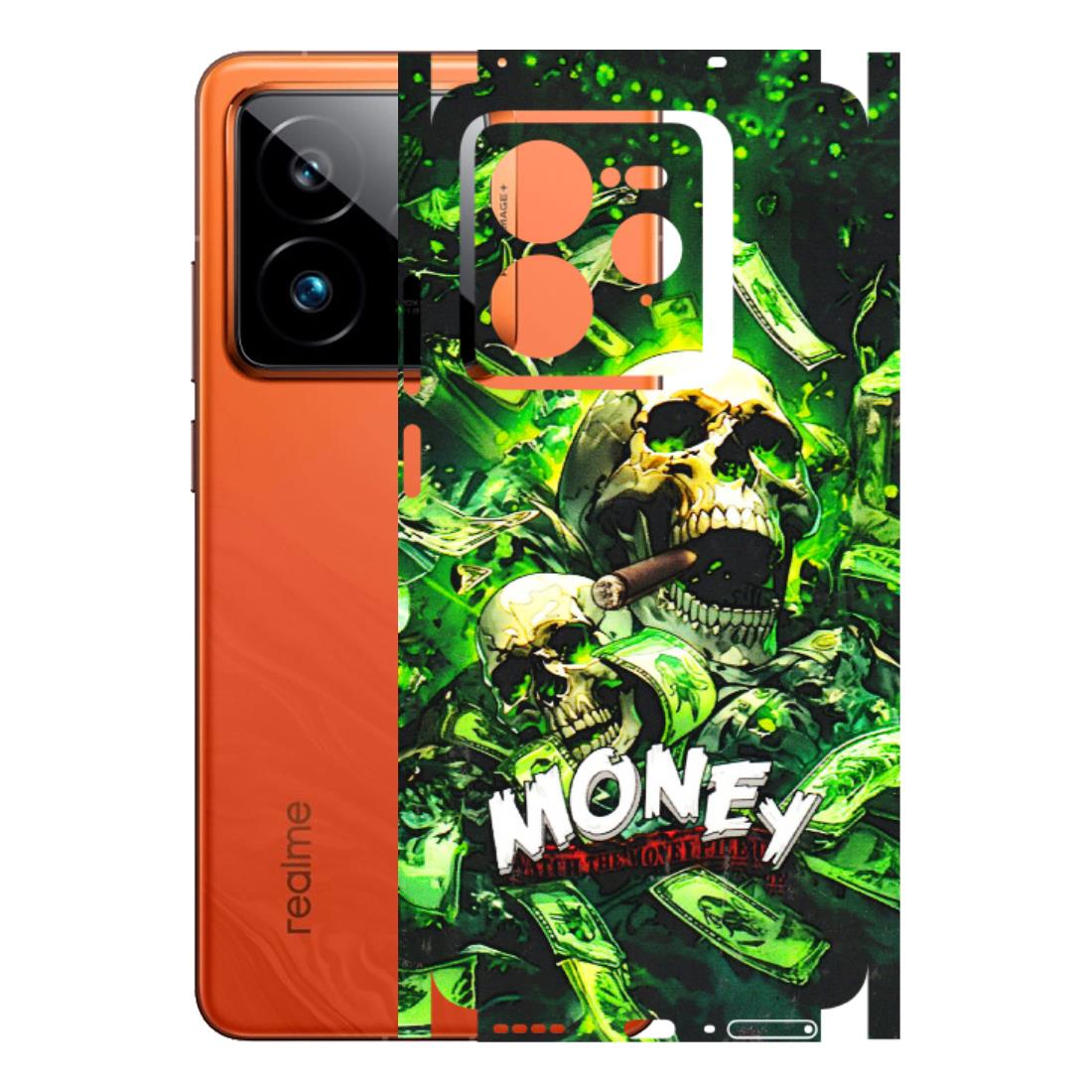 Realme Phone Skins (All Models) - Skull Money - 3D Embossed Finish (L-303) Realme GT7 Pro 5G