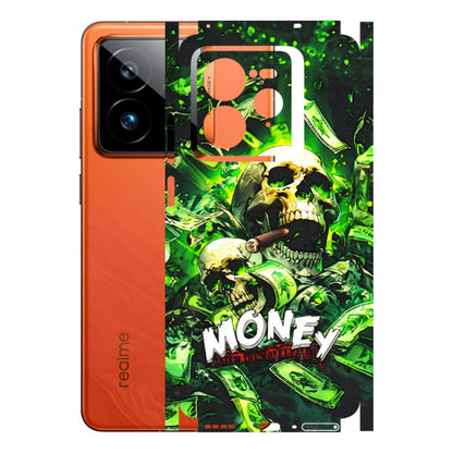 Realme Phone Skins (All Models) - Skull Money - 3D Embossed Finish (L-303) Realme GT7 Pro 5G