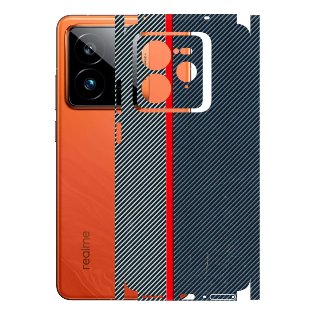Realme Phone Skins (All Models) - Blue Sober Lines - 3D Embossed Finish (L-305) Realme GT7 Pro 5G