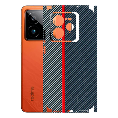 Realme Phone Skins (All Models) - Blue Sober Lines - 3D Embossed Finish (L-305) Realme GT7 Pro 5G