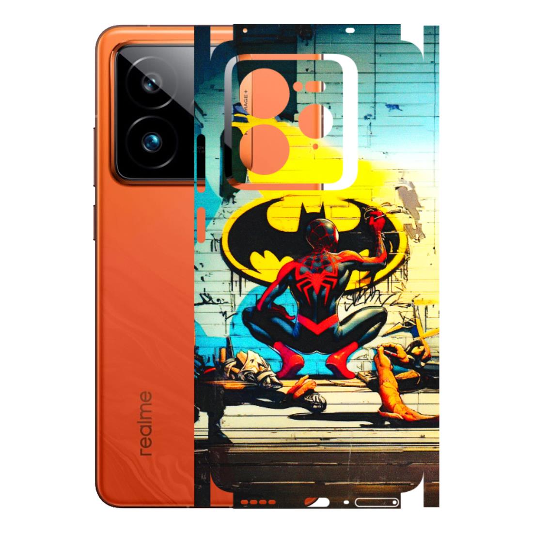 Realme Phone Skins (All Models) - New Spiderman Bat Logo - 3D Embossed Finish (L-309) Realme GT7 Pro 5G