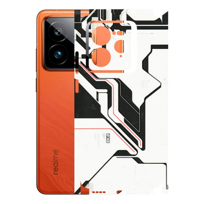 Realme Phone Skins (All Models) - White Techy Logo - 3D Embossed Finish (L-312) Realme GT7 Pro 5G
