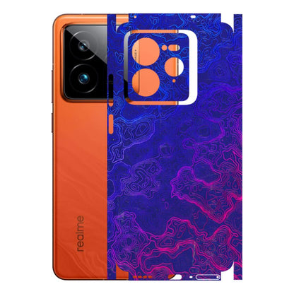 Realme Phone Skins (All Models) - Purple Ripples Swirl - 3D Embossed Finish (L-314) Realme GT7 Pro 5G