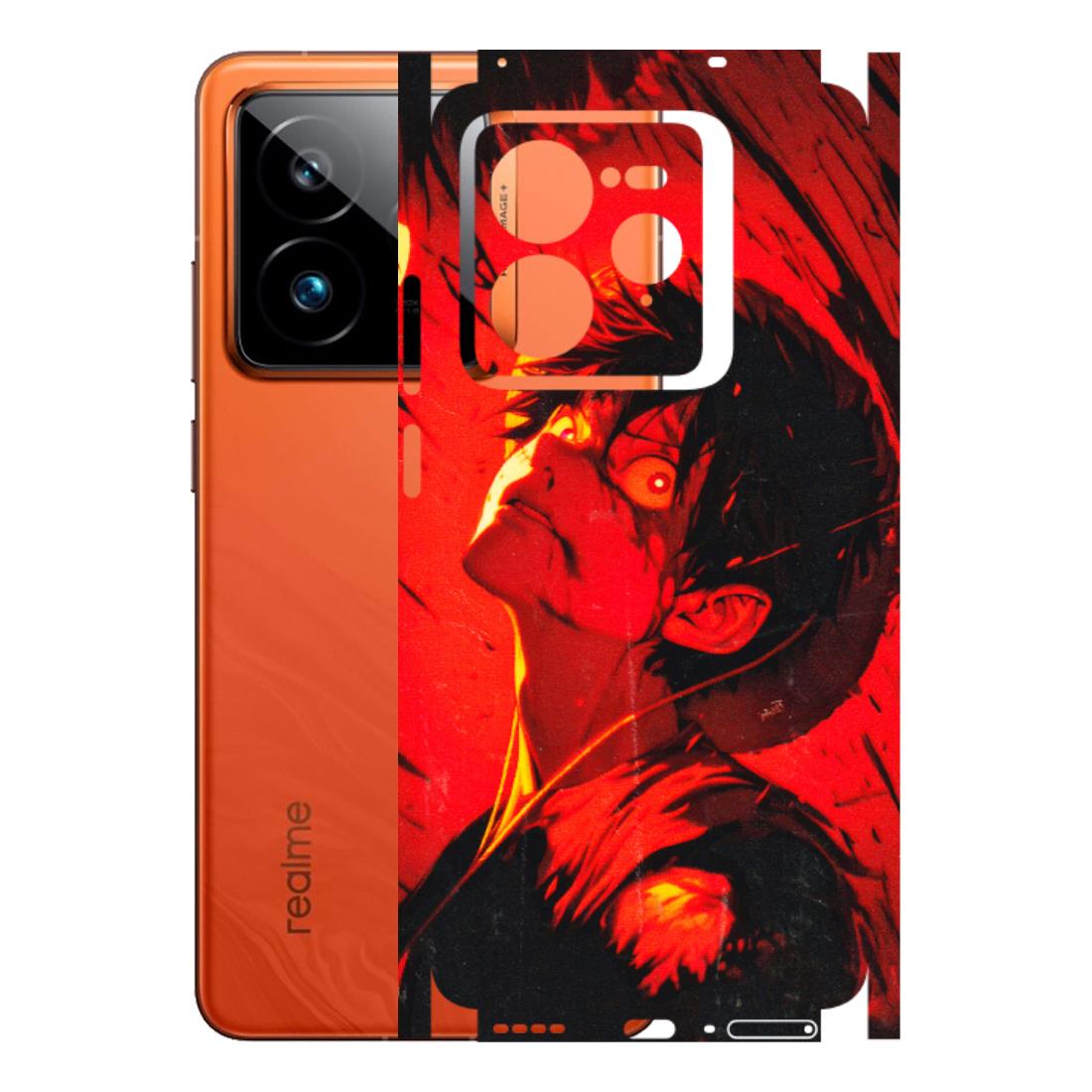 Realme Phone Skins (All Models) - D.Luffy Power Up One Piece Anime - 3D Embossed Finish (L-326) Realme GT7 Pro 5G