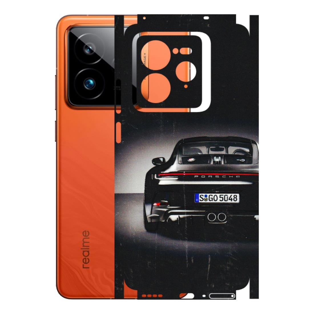 Realme Phone Skins (All Models) - New Black Porsche GT3 - 3D Embossed Finish (L-327) Realme GT7 Pro 5G