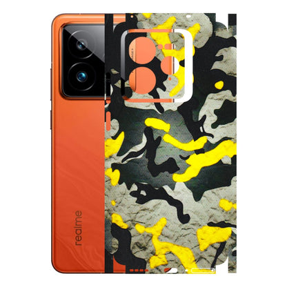 Realme Phone Skins (All Models) - Yellow Camouflage - 3D Embossed Finish (L-61) Realme GT7 Pro 5G