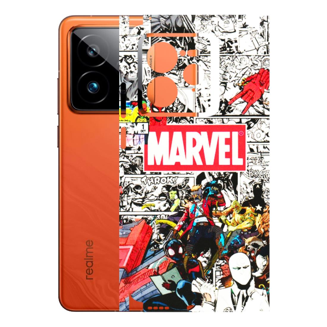 Realme Phone Skins (All Models) - Marvel Colorful Comic - 3D Embossed Finish (L-64) Realme GT7 Pro 5G