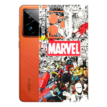 Realme Phone Skins (All Models) - Marvel Colorful Comic - 3D Embossed Finish (L-64) Realme GT7 Pro 5G