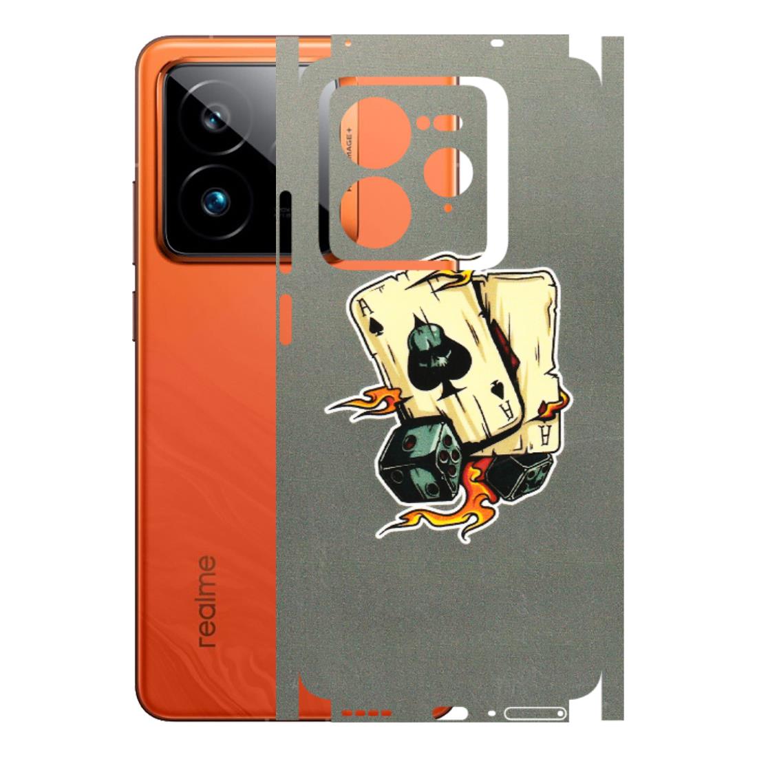 Realme Phone Skins (All Models) - Grey Cards Of Ace - 3D Embossed Finish (L-77) Realme GT7 Pro 5G