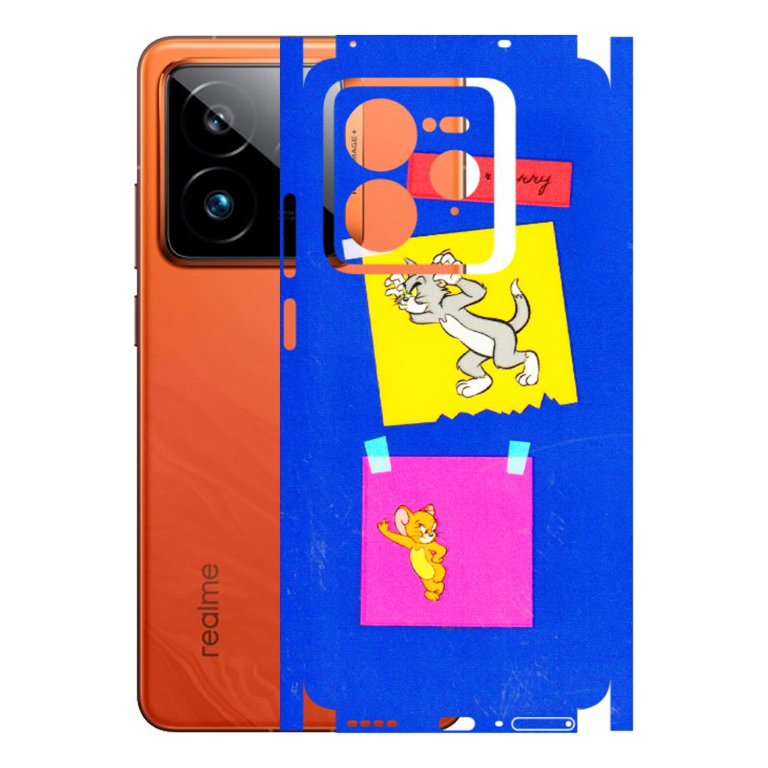 Realme Phone Skins (All Models) - Tom N Jerry Sticky Notes - 3D Embossed Finish (L-88) Realme GT7 Pro 5G