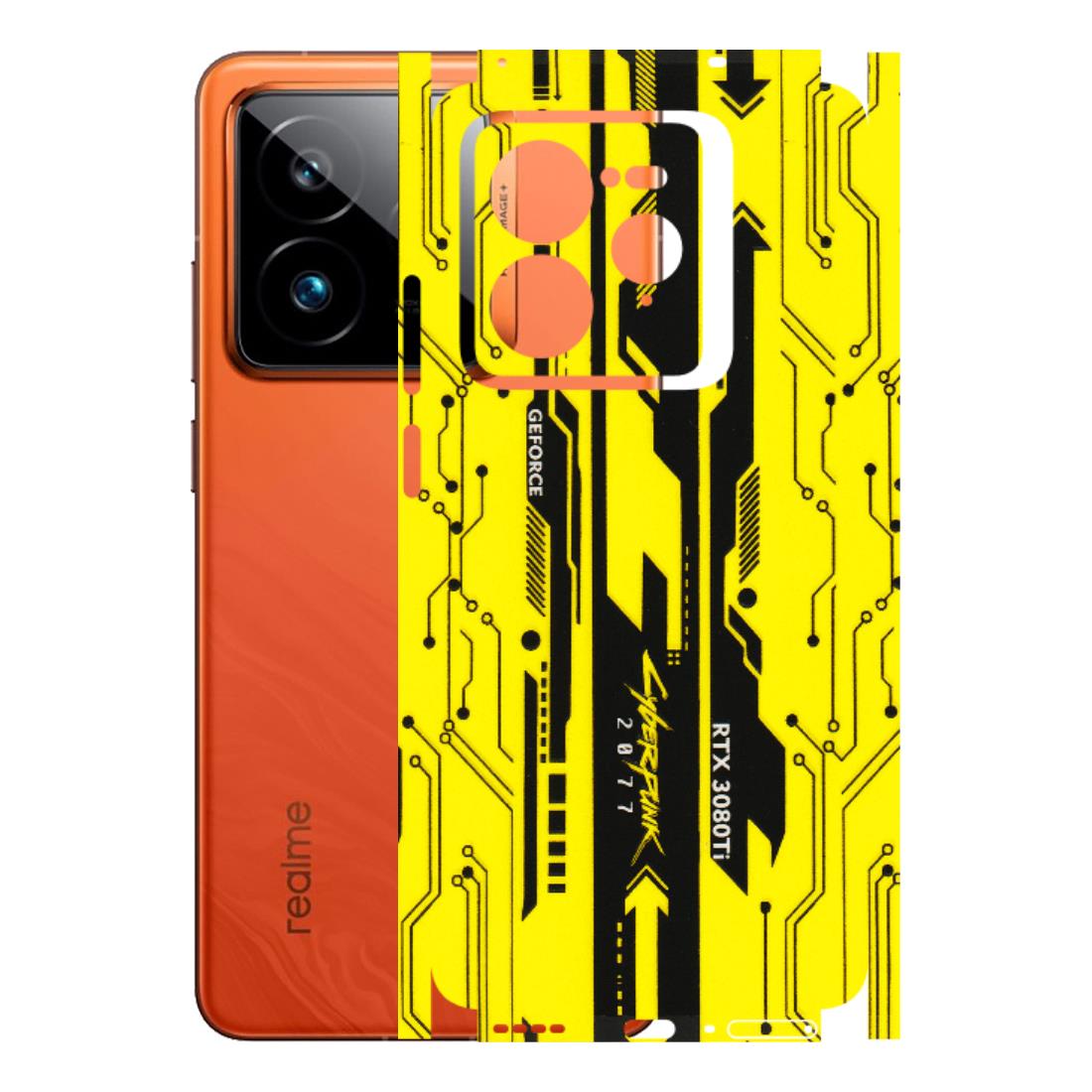 Realme Phone Skins (All Models) - Yellow Cyberpunk - 3D Embossed Finish (L-93) Realme GT7 Pro 5G