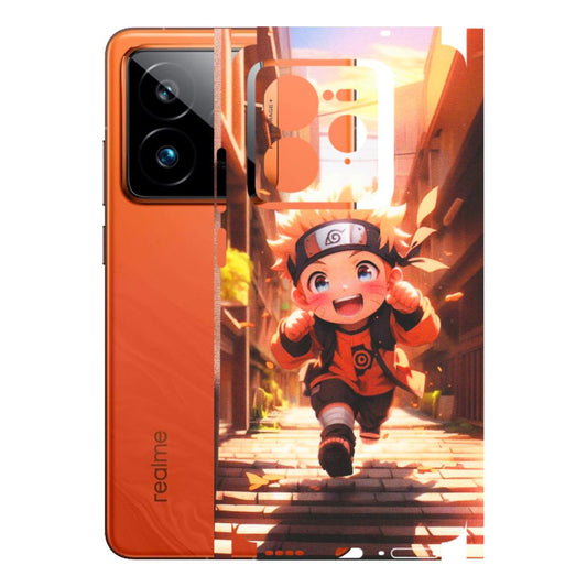 Realme Phone Skins (All Models) - Naruto Cute Toon Running - Matte Finish (M-04) Realme GT7 Pro 5G