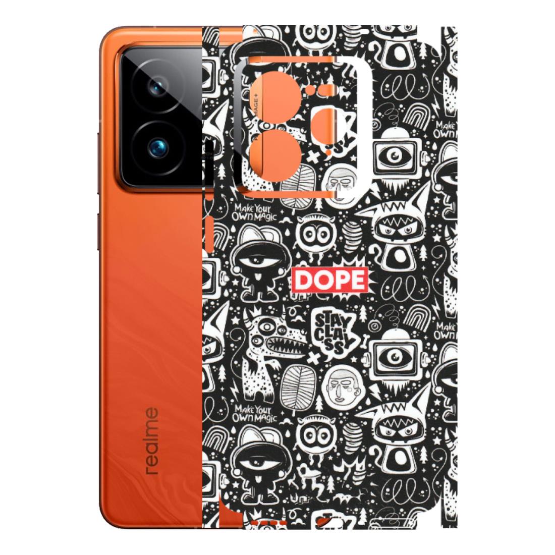 Realme Phone Skins (All Models) - Dope Stay Classy Black Doodles - Matte Finish (M-126) Realme GT7 Pro 5G