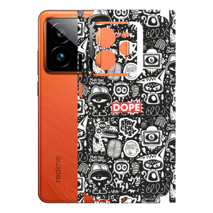 Realme Phone Skins (All Models) - Dope Stay Classy Black Doodles - Matte Finish (M-126) Realme GT7 Pro 5G