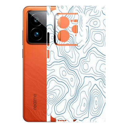 Realme Phone Skins (All Models) - Blue And White Swirls - Matte Finish (M-139) Realme GT7 Pro 5G