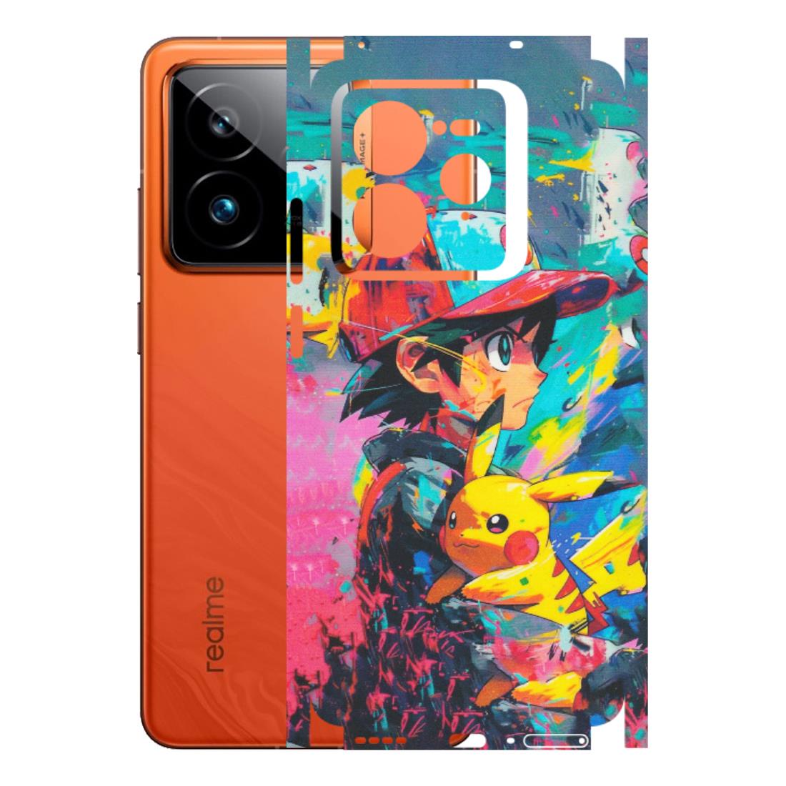 Realme Phone Skins (All Models) - Ash & Pikachu - Matte Finish (M-26) Realme GT7 Pro 5G