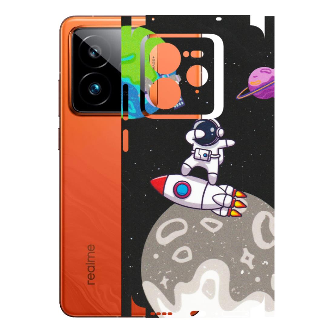 Realme Phone Skins (All Models) - Astronaut Vibing Toon Running - Matte Finish (M-39) Realme GT7 Pro 5G