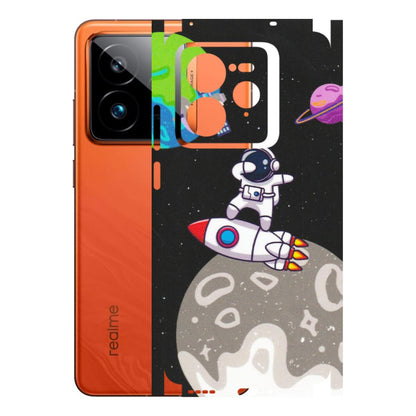 Realme Phone Skins (All Models) - Astronaut Vibing Toon Running - Matte Finish (M-39) Realme GT7 Pro 5G