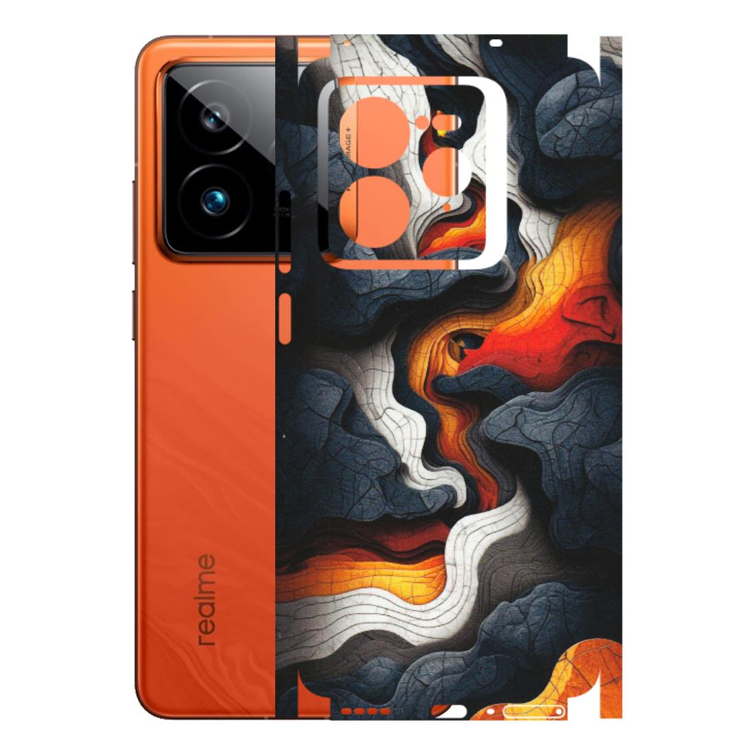 Realme Phone Skins (All Models) - Abstract Volcanic Layers - Matte Finish (M-52) Realme GT7 Pro 5G