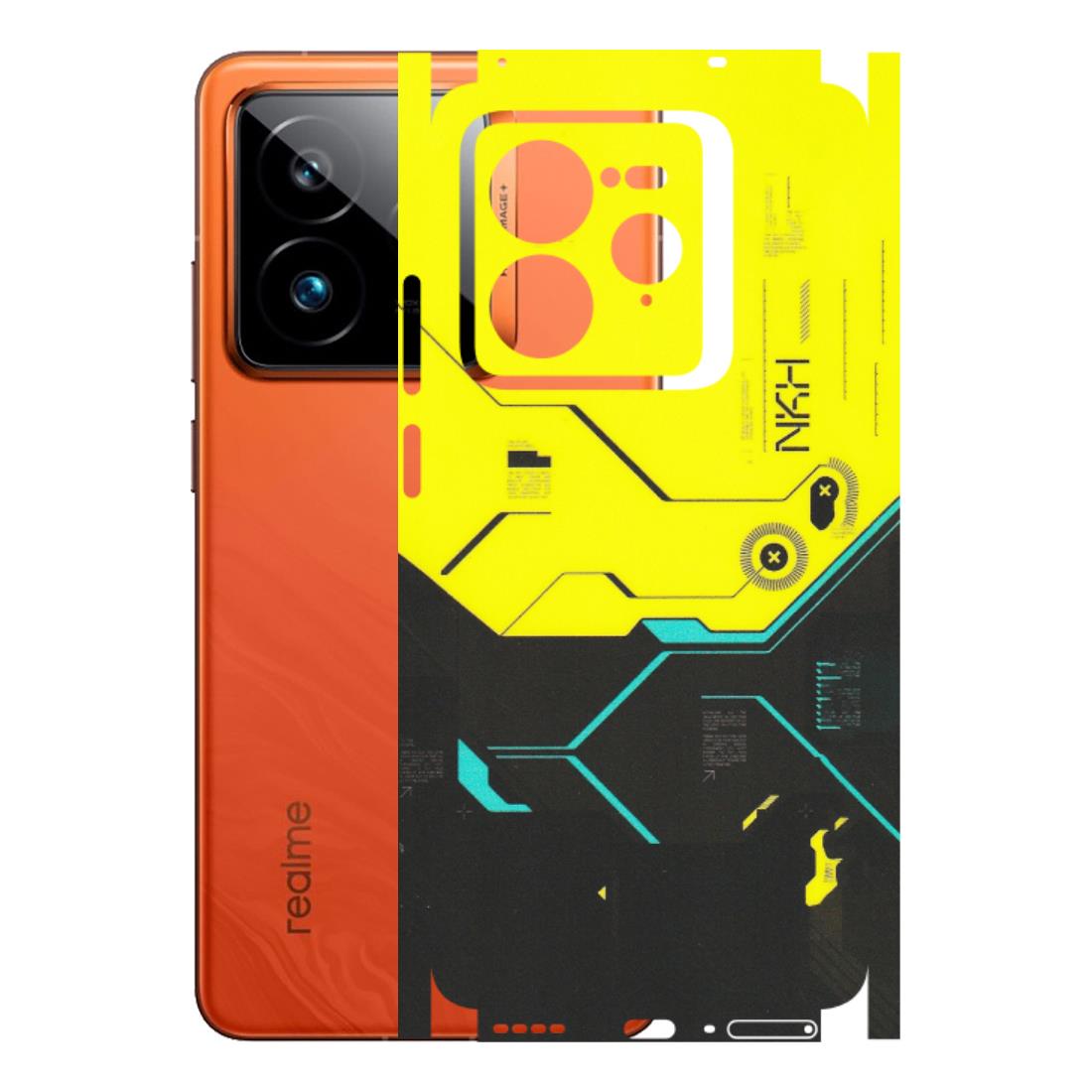 Realme Phone Skins (All Models) - Black Yellow Technica - Matte Finish (M-53) Realme GT7 Pro 5G