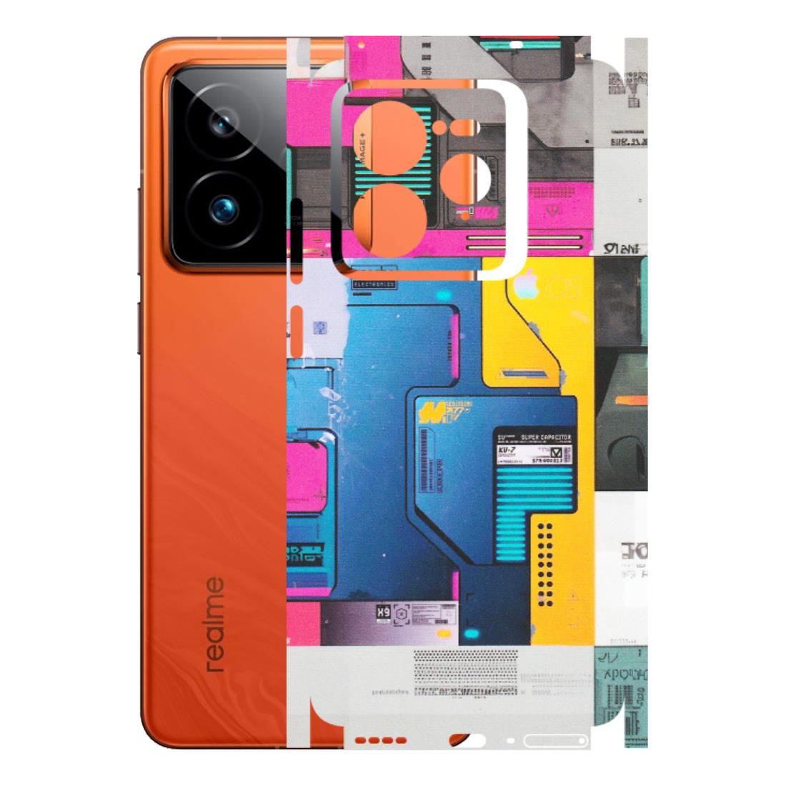 Realme Phone Skins (All Models) - Colourfull Motherboard Internals - Matte Finish (M-55) Realme GT7 Pro 5G