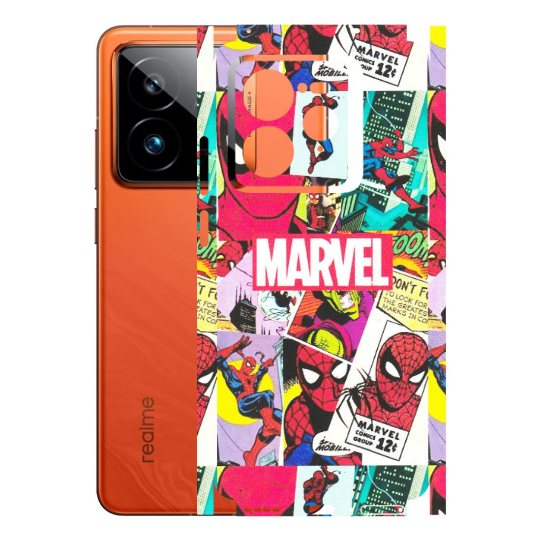 Realme Phone Skins (All Models) - Marvel Comic Spiderman Grafitti - Matte Finish (M-72) Realme GT7 Pro 5G
