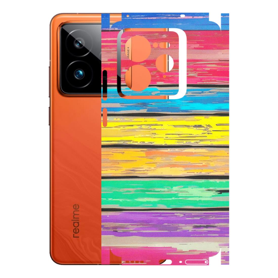 Realme Phone Skins (All Models) - Multi Colour Wooden Wall - Matte Finish (M-96) Realme GT7 Pro 5G