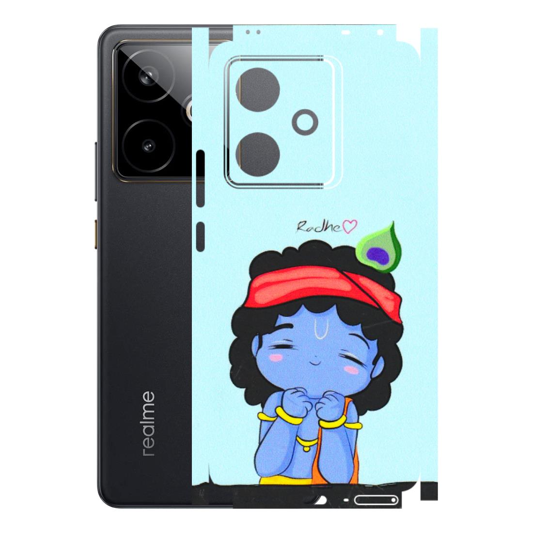 Realme Phone Skins (All Models) - Radhe Radhe Cute Toon - 3D Embossed Finish (L-05) Realme GT 7T 5G