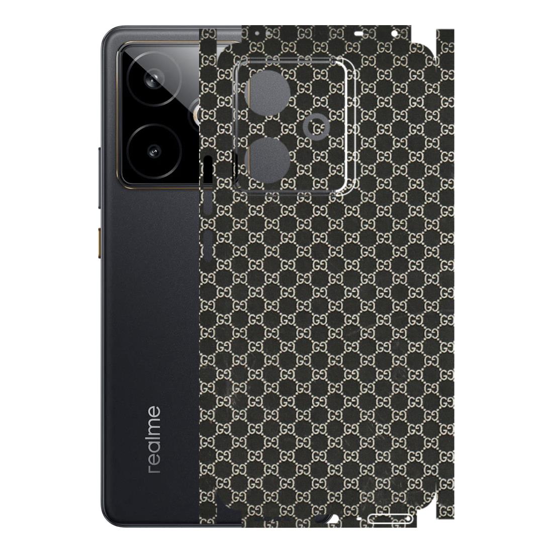 Realme Phone Skins (All Models) - Black G Print - 3D Embossed Finish (L-109) Realme GT 7T 5G
