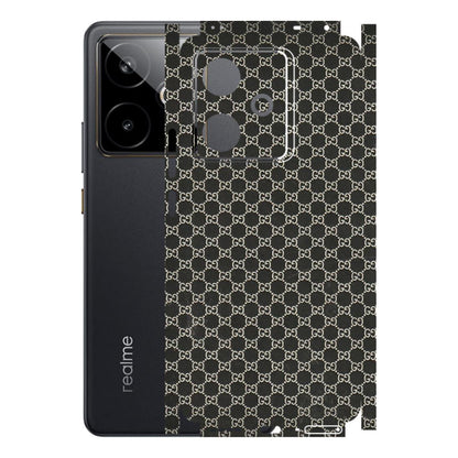 Realme Phone Skins (All Models) - Black G Print - 3D Embossed Finish (L-109) Realme GT 7T 5G